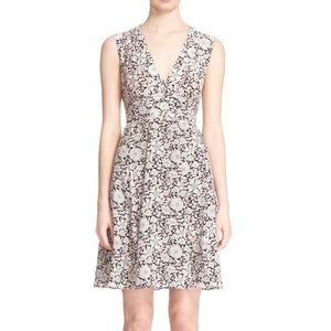 Rebecca Taylor Lindsay Floral Silk Fit Flare Dress